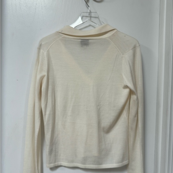 Reformation Lucas Relaxed Regenerative Lightweight Merino Wool Collared Sweater - Picture 6 of 9